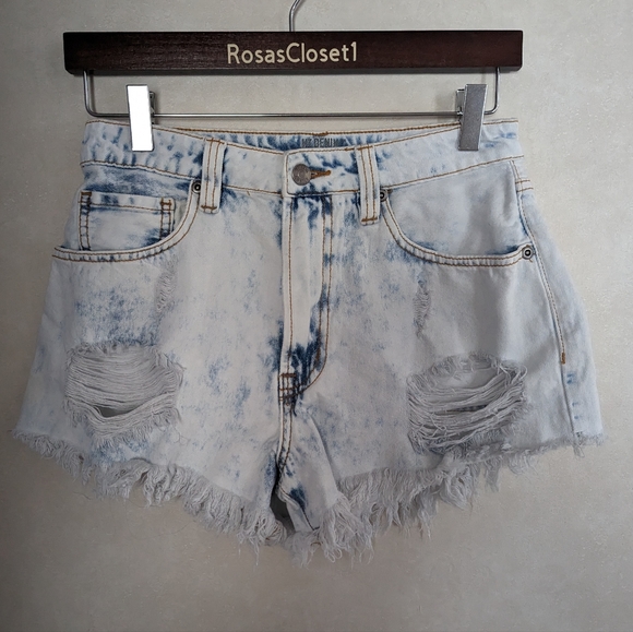 HT Denim Ultra Hi-Rise Shorts - Picture 1 of 10